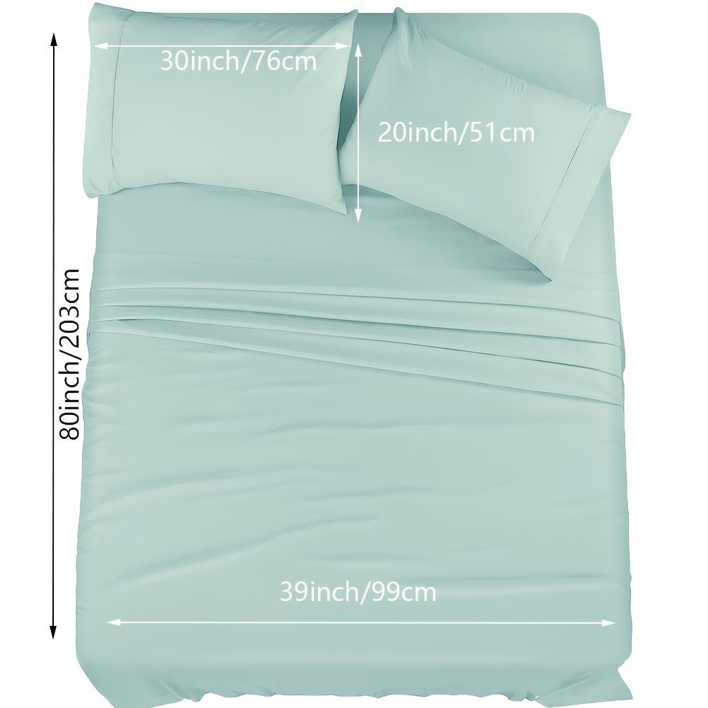 Luxury 4/6pcs Fitted Sheet Set - Soft, Stain Resistant Bedding