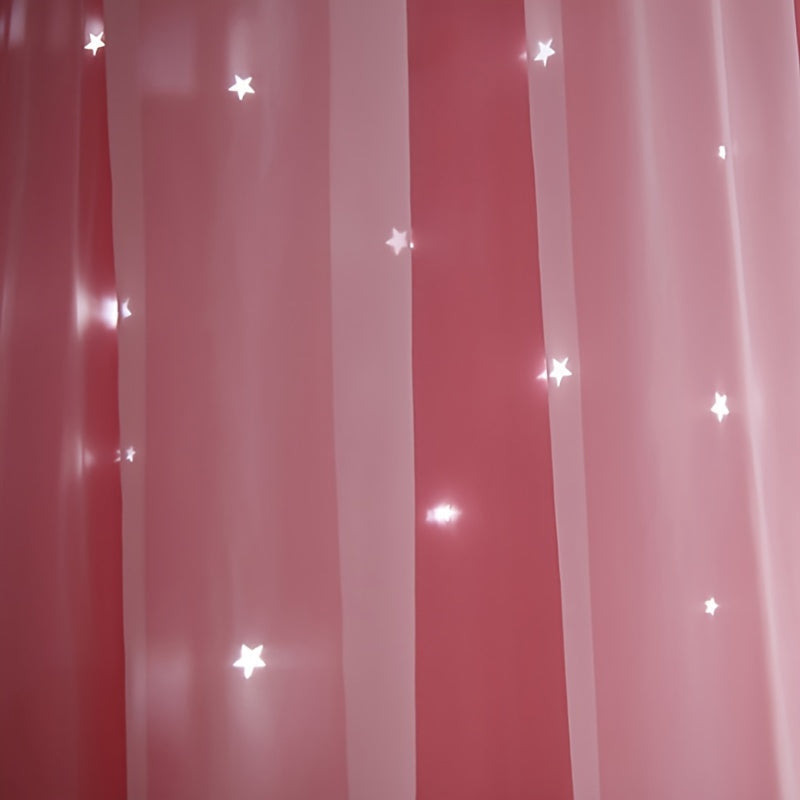 Premium Blackout Curtains 2Pcs - Star Pattern, 100x200cm