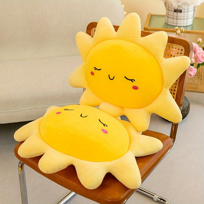 Sunflower-Shaped Floor Cushion - Soft Plush All-Season Pillow