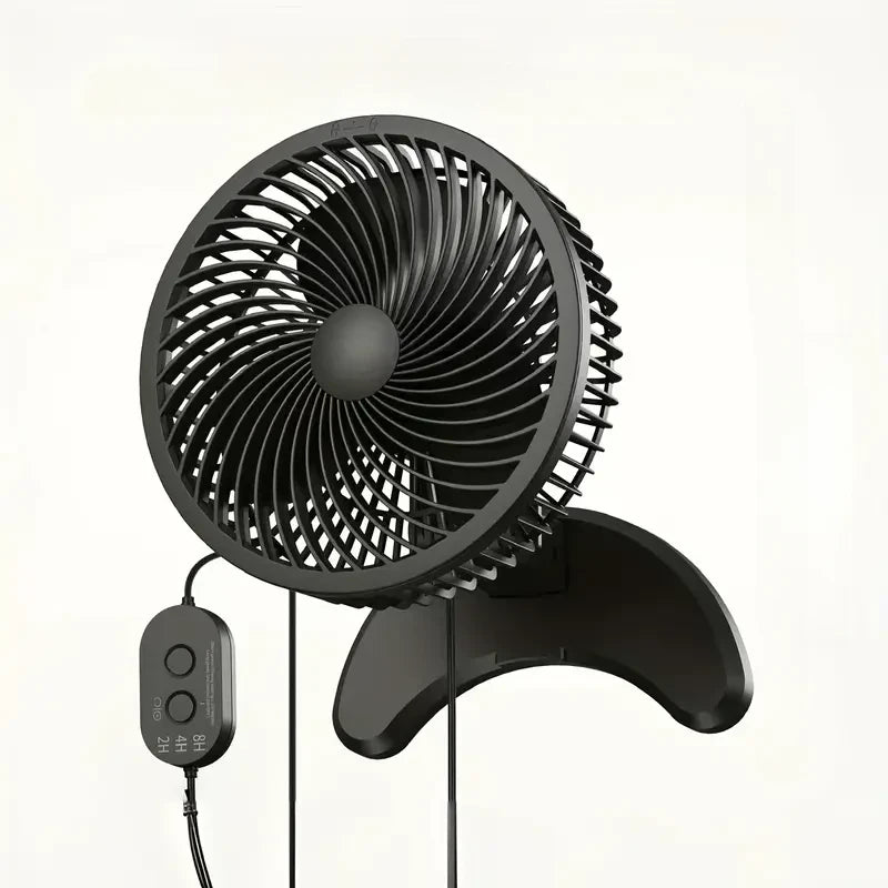 8-Inch USB Wall Fan - Quiet, 3-Speed, Oscillating for Home & Office