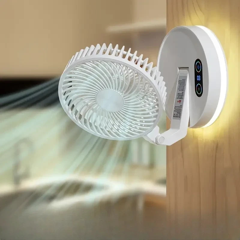 Silent Oscillating Desktop Fan with Night Light - USB Powered