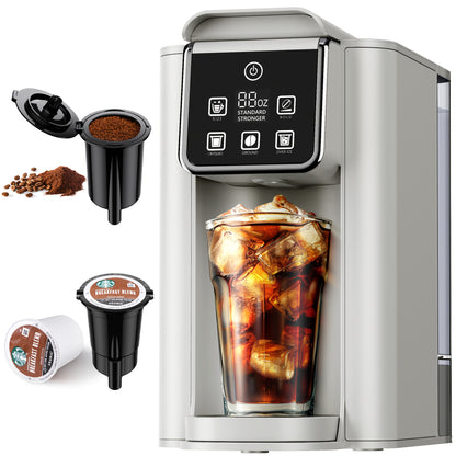 KIDISLE Touchscreen Single Serve Coffee Maker - 50oz Stainless Steel