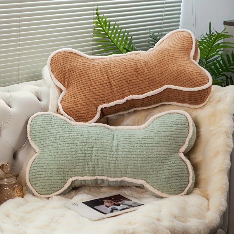 Charming Bone-Shaped Plush Pillow - Versatile Sofa & Bed Cushion