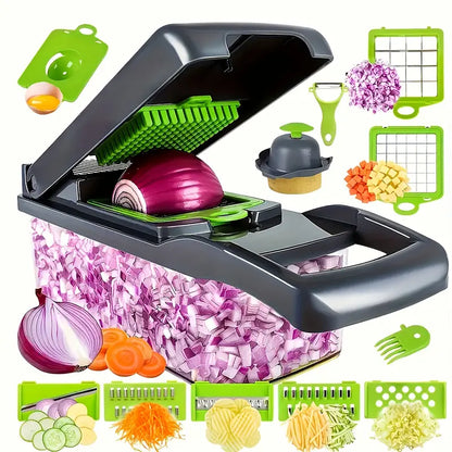 Multifunctional Vegetable Chopper – Electric Slicer with Interchangeable Blades