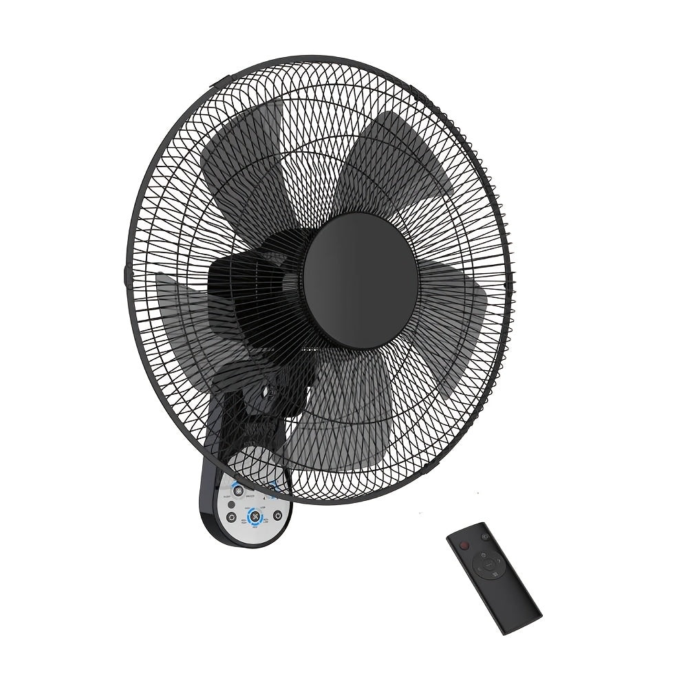 App-Controlled 1400W Portable Wall Fan - Sleek Metal Design