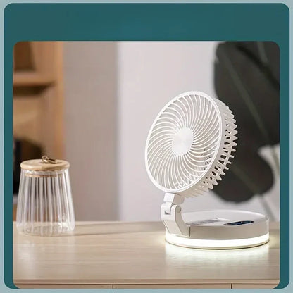 Silent Oscillating Desktop Fan with Night Light - USB Powered