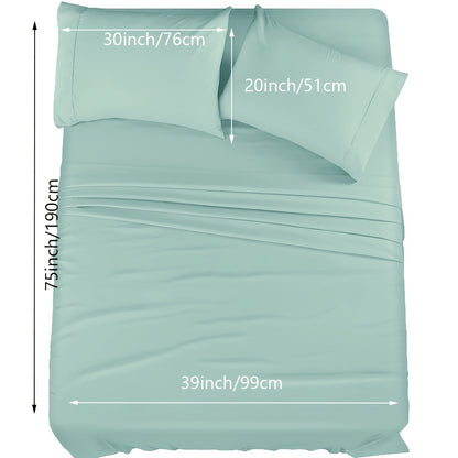 Luxury 4/6pcs Fitted Sheet Set - Soft, Stain Resistant Bedding