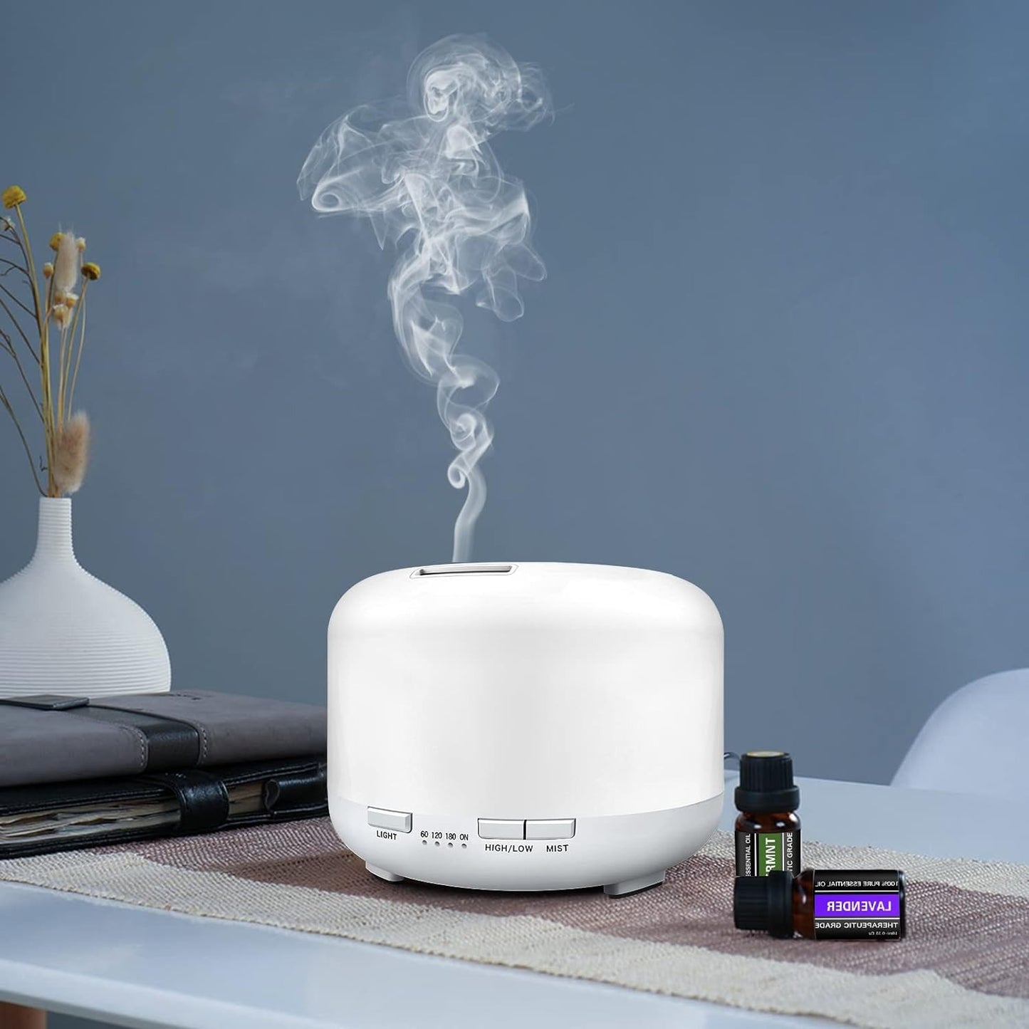 Aromatherapy Oil Diffuser with Remote - 16.91oz USB Humidifier