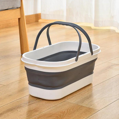 Foldable Portable Mop Bucket with Wheels - Versatile Laundry Basket