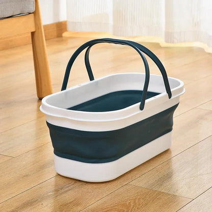 Foldable Portable Mop Bucket with Wheels - Versatile Laundry Basket