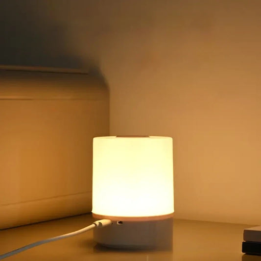 Adjustable LED Bedside Lamp - USB Rechargeable, Touch Control