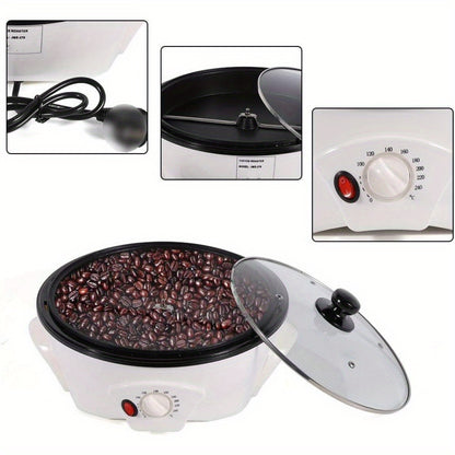 Temperature Adjustable Electric Coffee Bean Roaster - 800W Home Barista Tool