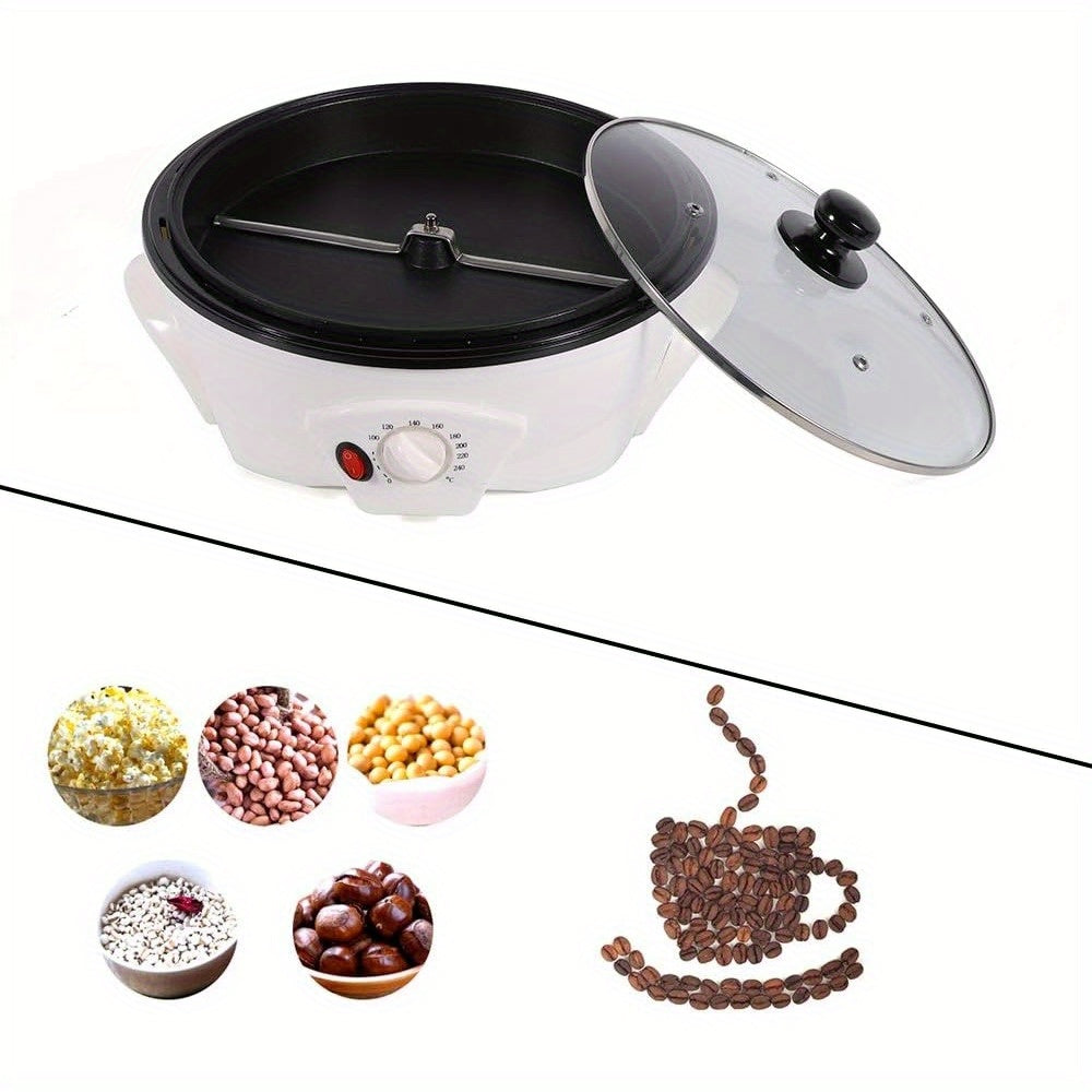 Temperature Adjustable Electric Coffee Bean Roaster - 800W Home Barista Tool