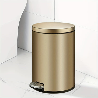 Stainless Steel Quiet-Close Trash Can - 1.59gal Rectangular Bin