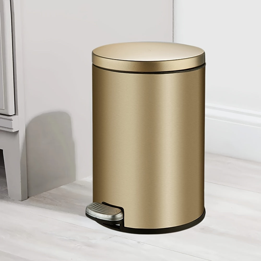 Stainless Steel Quiet-Close Trash Can - 1.59gal Rectangular Bin