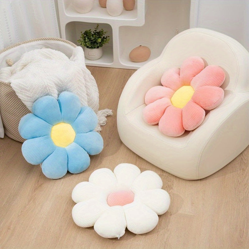 Flower-Shaped Throw Pillows - Cute Pink & White Decorative Cushions