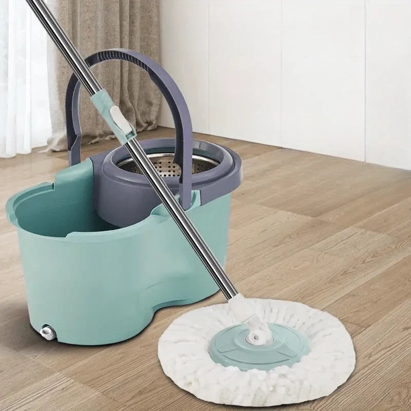 Super Absorbent Dual Power Mop - Wet/Dry Floor Cleaner for Tile & Wood