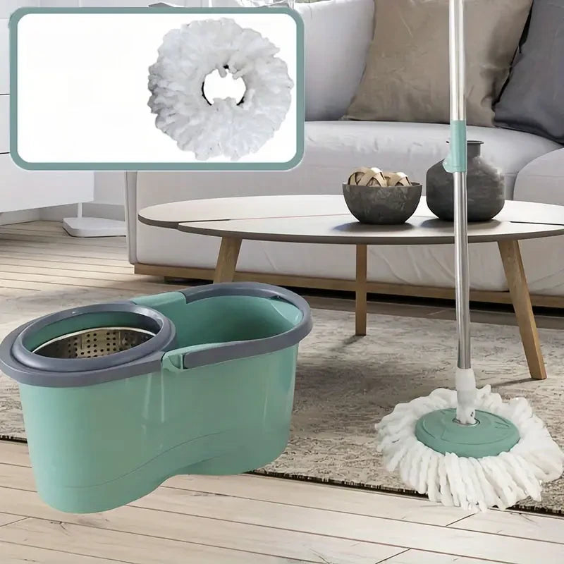 Super Absorbent Dual Power Mop - Wet/Dry Floor Cleaner for Tile & Wood