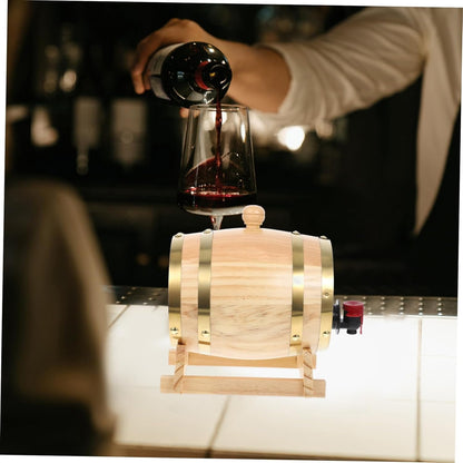 Oak Whiskey Barrel Dispenser - Wood Aging Barrel for Spirits & Wine