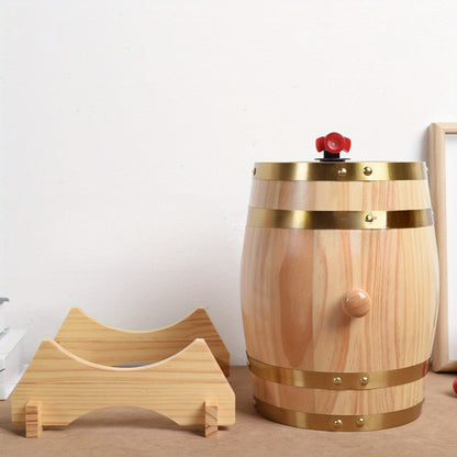 Oak Whiskey Barrel Dispenser - Wood Aging Barrel for Spirits & Wine