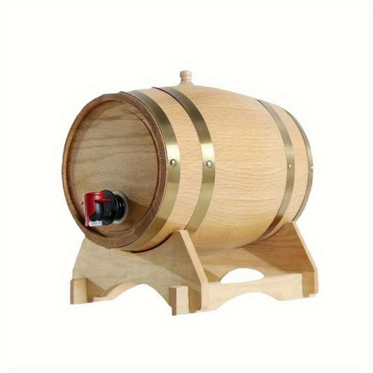 Oak Whiskey Barrel Dispenser - Wood Aging Barrel for Spirits & Wine