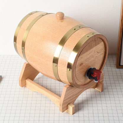 Oak Whiskey Barrel Dispenser - Wood Aging Barrel for Spirits & Wine