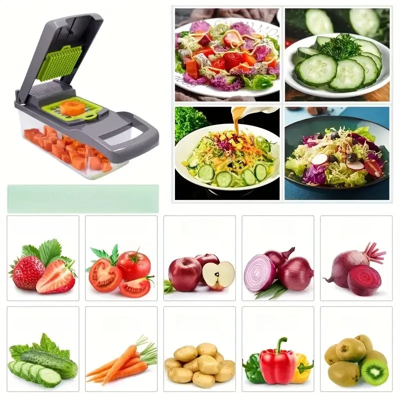 Multifunctional Vegetable Chopper – Electric Slicer with Interchangeable Blades