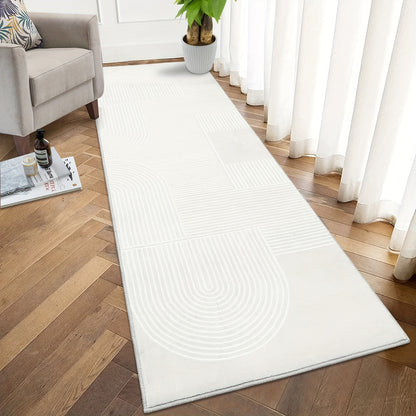 Soft Abstract Area Rug - Washable Non-Slip for Modern Home Decor