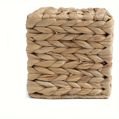 Boho Chic Rattan Tissue Holder - Rustic Decorative Storage Box