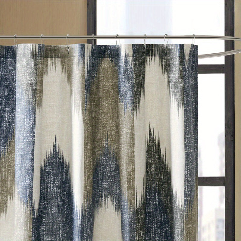 Artistic Striped Shower Curtain - Fade-Resistant & Machine Washable