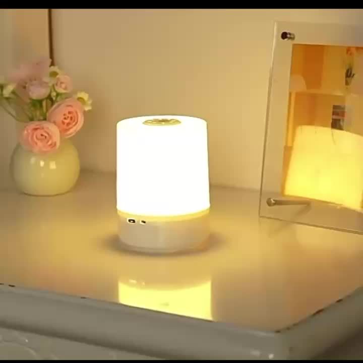 Adjustable LED Bedside Lamp - USB Rechargeable, Touch Control