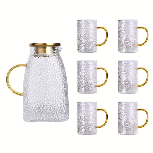 Cool Water Pot Set - 7pcs Heat Resistant Glass for Summer Refreshment