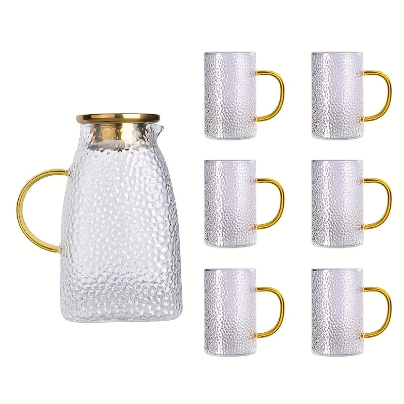 Cool Water Pot Set - 7pcs Heat Resistant Glass for Summer Refreshment