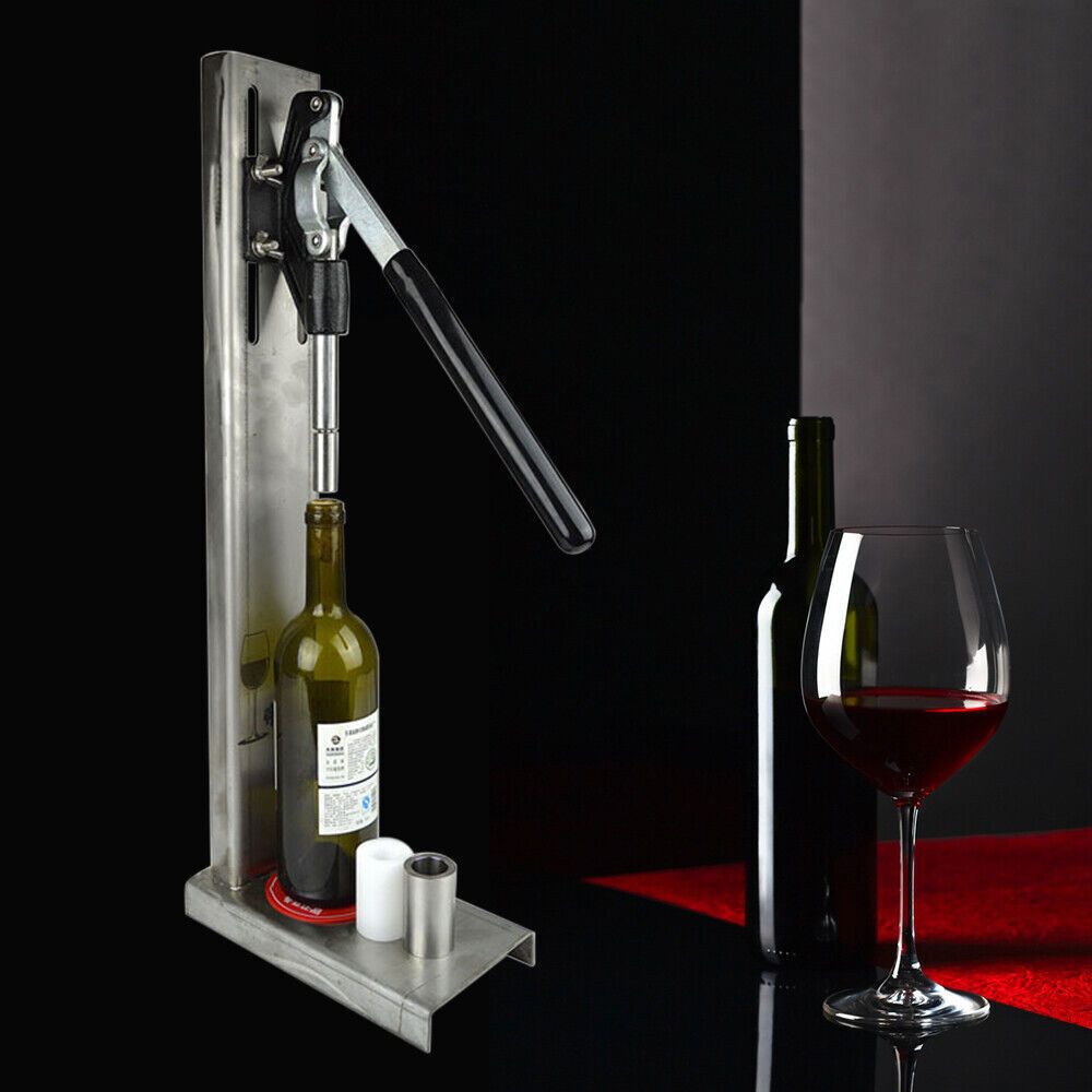 Manual Hand Wine Bottle Corker - Stainless Steel Stopper Tool