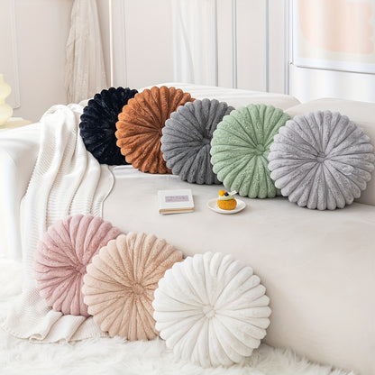 Cozy Soft Plush Round Throw Pillows - Modern Home Decor (2pcs)