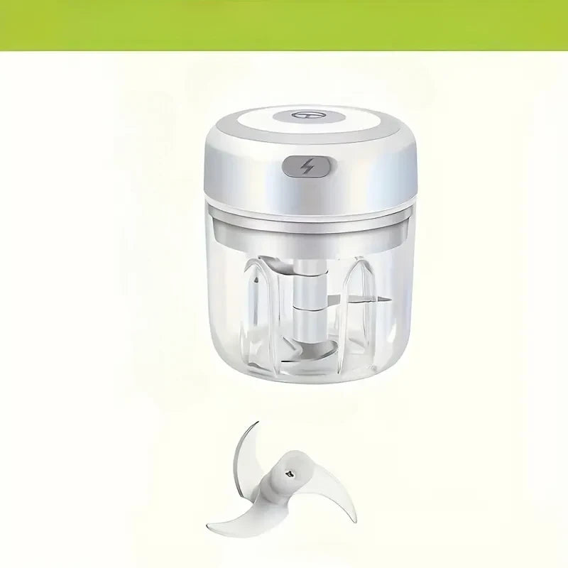 USB Portable Mini Garlic Chopper – 250ml Electric Cordless Food Grinder