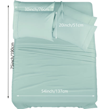 Luxury 4/6pcs Fitted Sheet Set - Soft, Stain Resistant Bedding