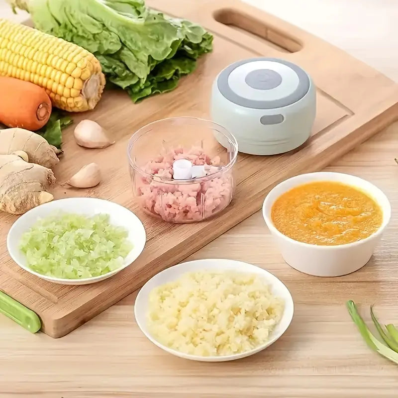 USB Portable Mini Garlic Chopper – 250ml Electric Cordless Food Grinder