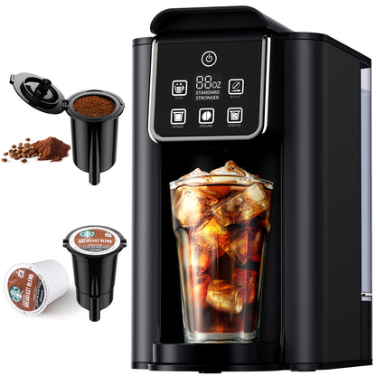 KIDISLE Touchscreen Single Serve Coffee Maker - 50oz Stainless Steel