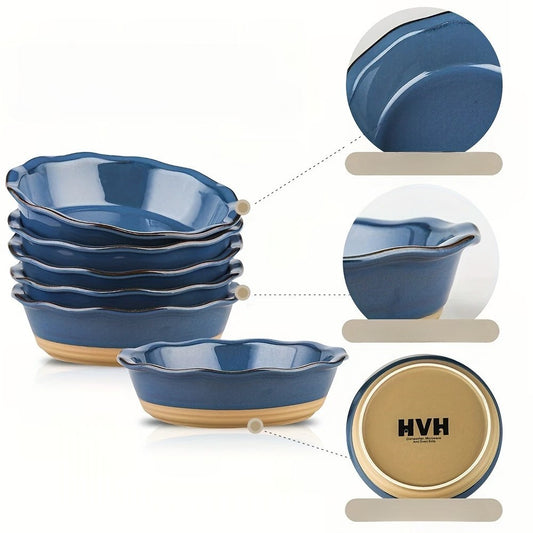 HVH Non-Stick Ceramic Pot Pie Pans Set of 6 - 6 Inch Round Dishes