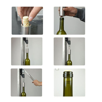 Manual Hand Wine Bottle Corker - Stainless Steel Stopper Tool