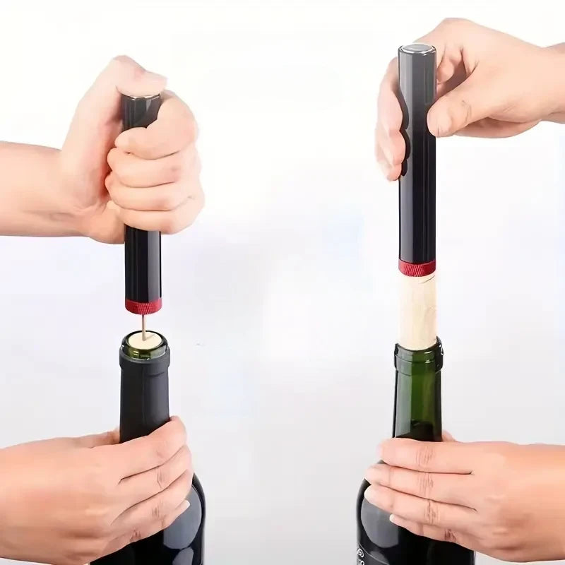 Air Pump Wine Bottle Opener - Portable Stainless Steel Corkscrew