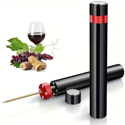 Air Pump Wine Bottle Opener - Portable Stainless Steel Corkscrew