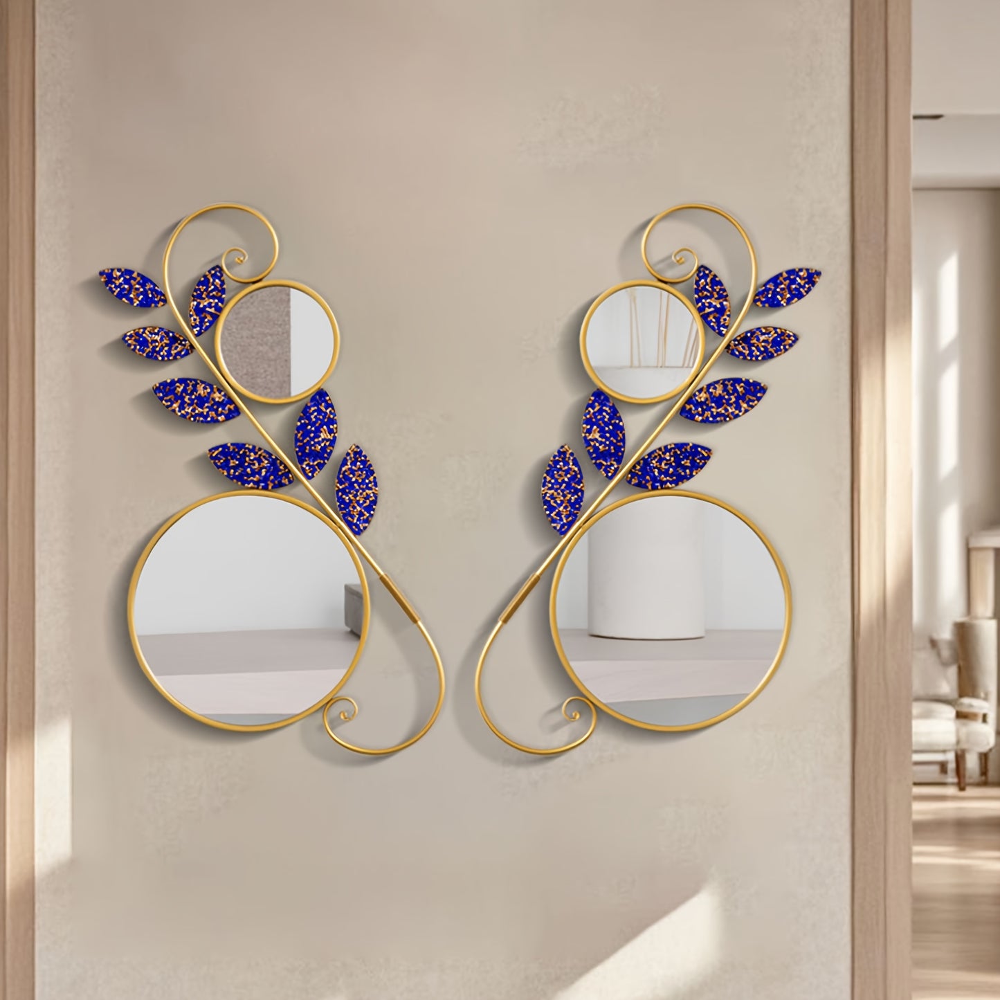 Elegant Metal Leaf Heart Wall Decor - Art Deco Style