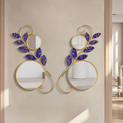 Elegant Metal Leaf Heart Wall Decor - Art Deco Style