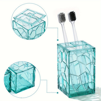 Transparent Acrylic Bathroom Accessory Set - 5-Piece Essentials