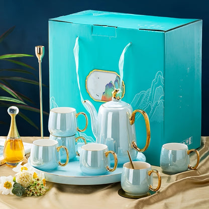 Elegant Ceramic Kettle Set - High-End Tea & Coffee Pot Collection