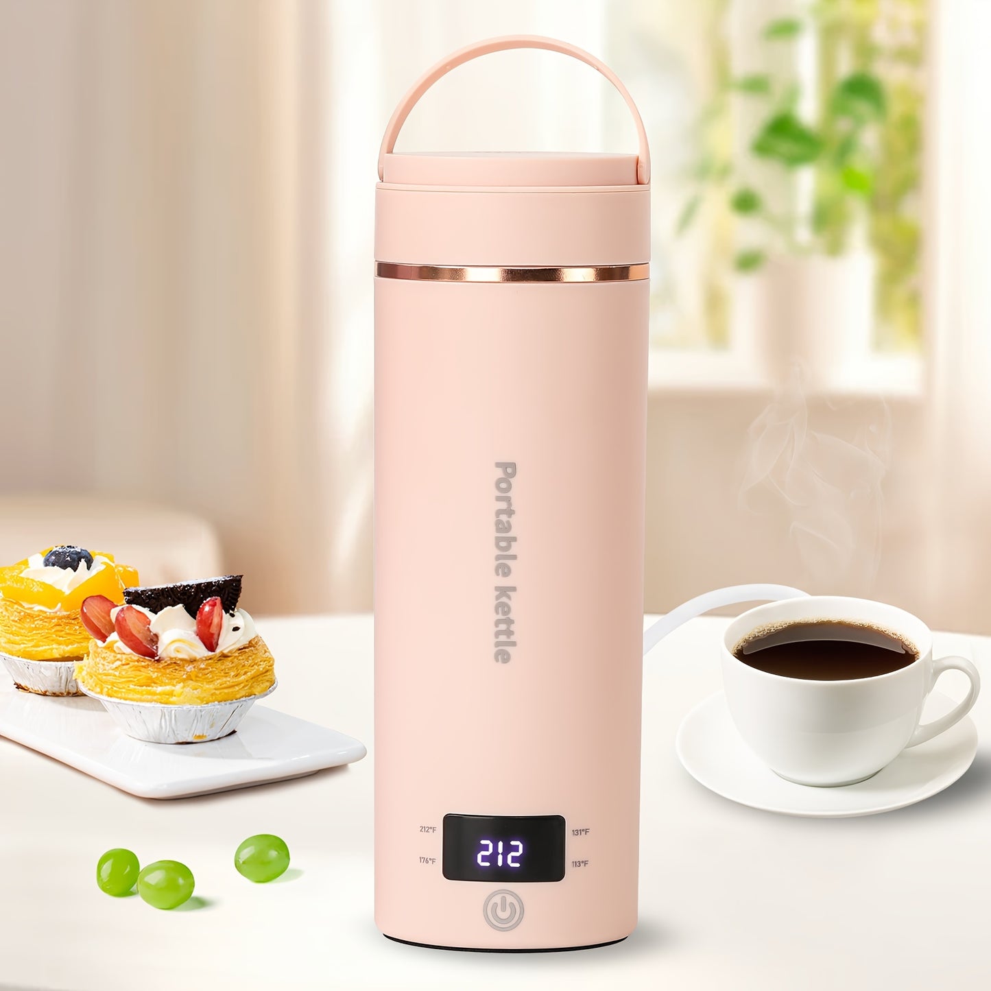 Travel Electric Kettle - Portable Water Boiler with 4 Temp Controls