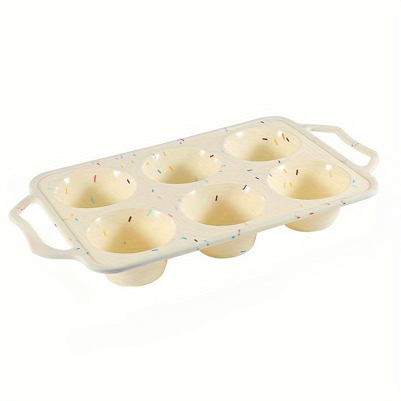 6-Cup Non-Stick Silicone Muffin Pan - BPA-Free, Oven Safe