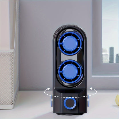 Quiet Portable Desk Fan - 360° Noise Reduction, USB Rechargeable